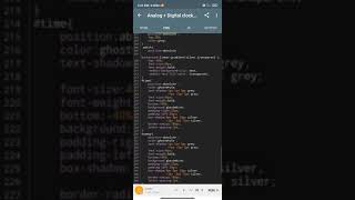 Analog And Digital clock using Html and css #shorts screenshot 4