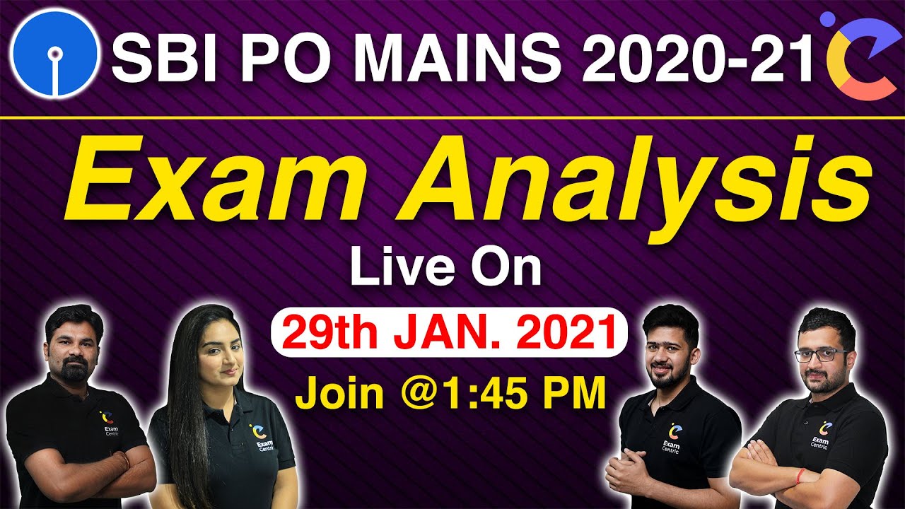SBI PO Mains Exam Analysis 2020-21 | 29 Jan, 1:45 PM | Paper Review & Questions Asked 