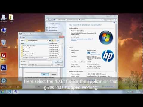 How to Fix " Has stopped working" in windows 7