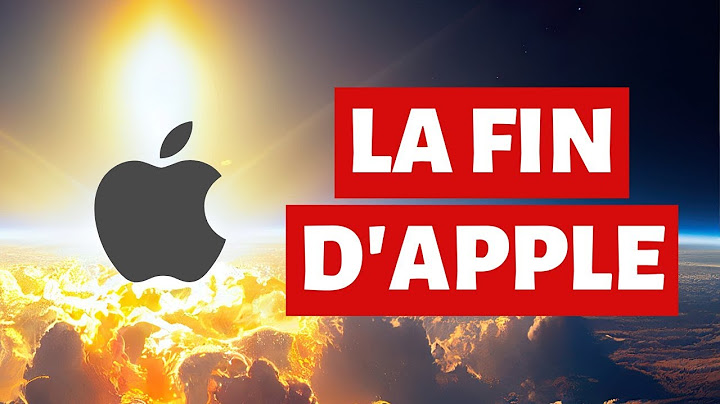 La FIN d'APPLE