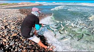 Casting the Cast Net from the Shore—No One Expected This Catch!