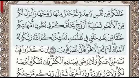 سورة الزمر الصفحة 459 من الاية 6 الى 10 عبدالباسط عبدالصمد مجود