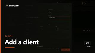 Add a Client in SolarQuotr Blank Form to Saved Record