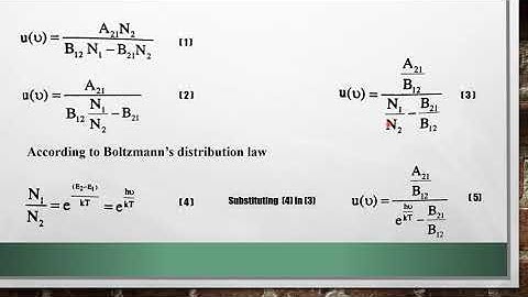 Relation between Einstein’s A & B coefficients 1