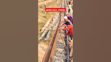 Rail Panel Unloading 260M #railpanel #newrail #railtrack #railroad #indianrailways #rail #railway