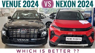 Tata Nexon vs Venue 2024  Which is Better? | Hyundai Venue vs Nexon 2024 Comparison | 2024 Nexon