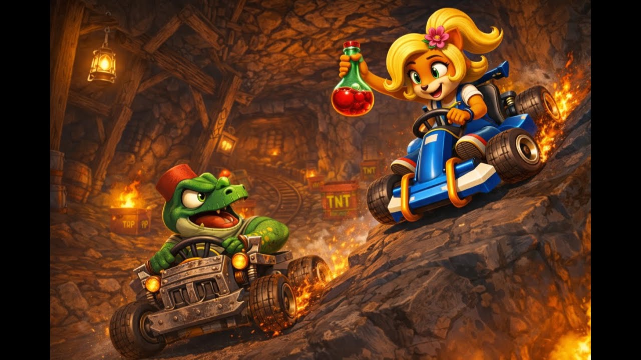 PSX (Nostalgia) - Crash Team Racing part 3 Komodo Joe