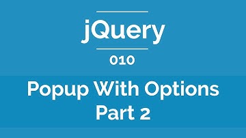 Arabic jQuery Practical Course #010 - Create Popup With Options Part 2
