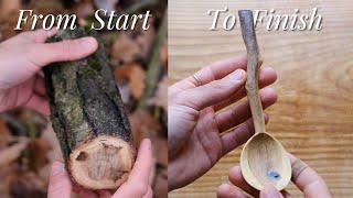 How I Carve a Spoon from Start to Finish - Narrated Version