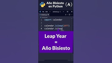 💻 Python - Determinar si un Año es Bisiesto con el Módulo Calendar #Shorts