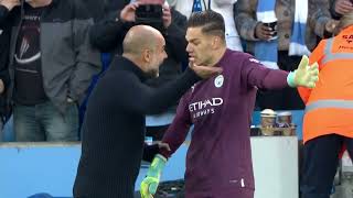 pep guardiola angry on ederson #mancity