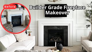 DIY Modern Fireplace with Baseboards \\ My Mom's Living Room Makeover - Part 1
