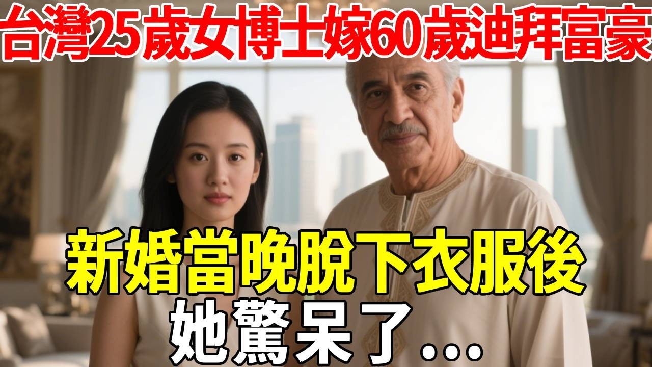 台灣25歲女博士嫁60歲迪拜富豪，新婚當晚脫下衣服後，她驚呆了...#蝴蝶飛飛 #民間故事 #奇聞趣事 #古代小說#懸疑#老年情感