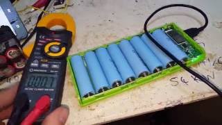 New 8x 18650 power bank cell Discharge protection test