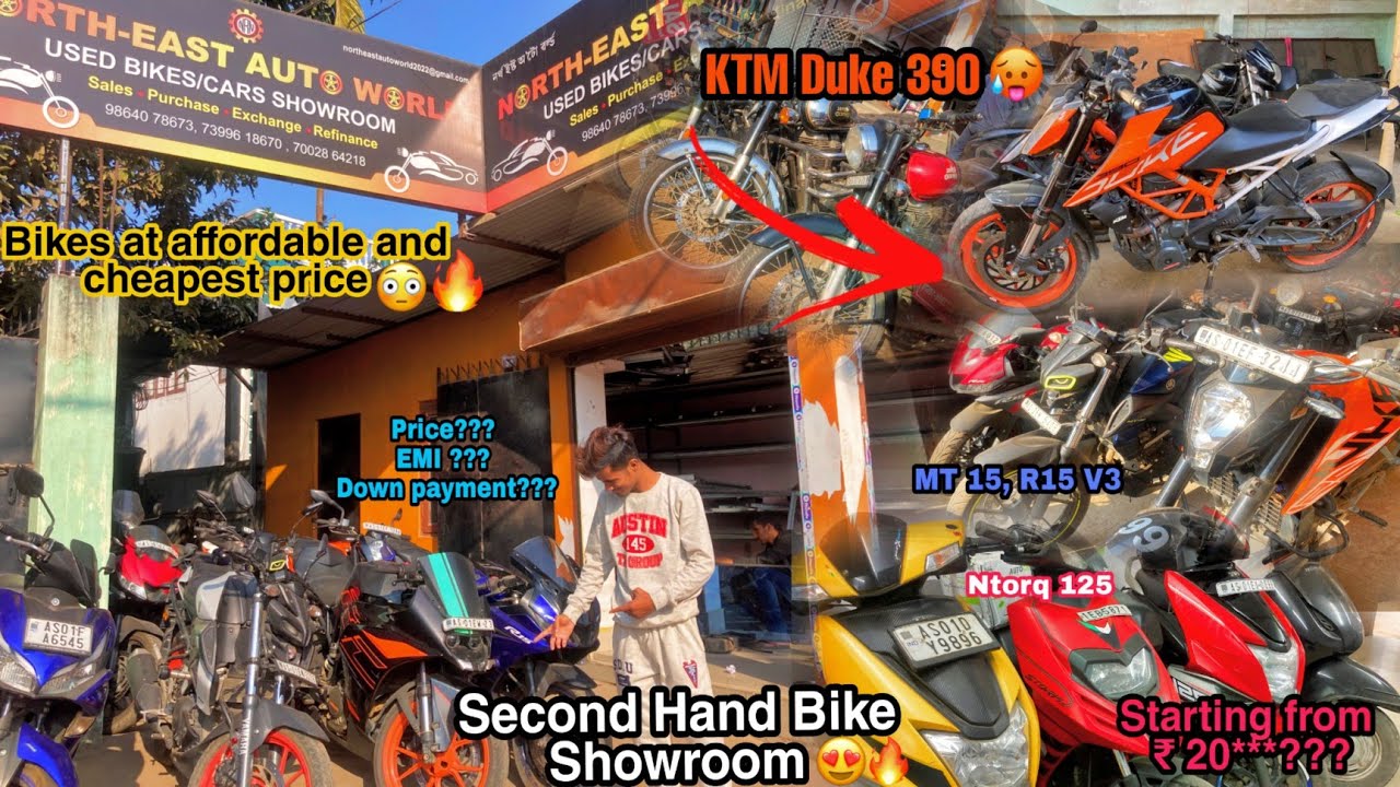 Second Hand Bike Showroom In Guwahati 😍 Bikes At Cheapest Prices 😳🔥 KTM Duke 390 🥵, MT 15