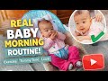 Real Baby Morning Routine ❤️ From Sleepy to Strong (Exercise, Tummy Time & Love)