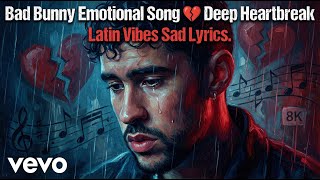 Bad Bunny Emotional Song 💔 | Deep Heartbreak Latin Vibes | Sad Lyrics