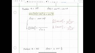 Problems 4.1.39 and 40 - Advanced Engineering Math - Chapter 4 The Laplace Transform