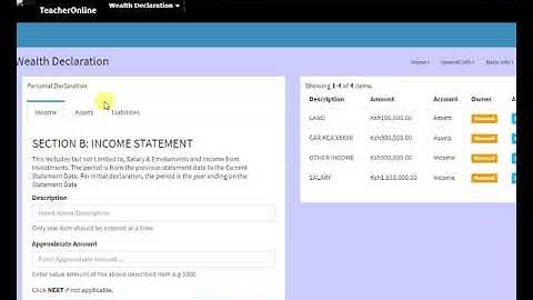 QUICK EASY STEPS TO DECLARE YOUR WEALTH ONLINE