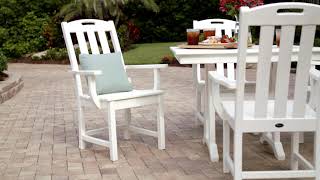 Introducing our eco friendly TREX Yacht Club 4 person dining set from www OutdoorFurniturePlus com