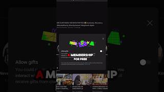 HOW TO GET A FREE GIFTED MEMBERSHIP ON YOUTUBE 👀 #membership #livestreams #howto #freemembership