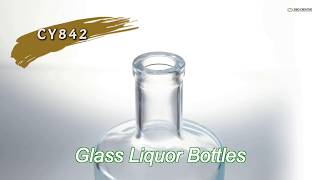 crystal white super flint glass liquor bottles 750ml cork top 760g cy-842