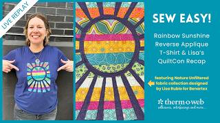 FB Live Replay: Rainbow Sunshine Reverse Applique T-Shirt with Lisa Ruble screenshot 5