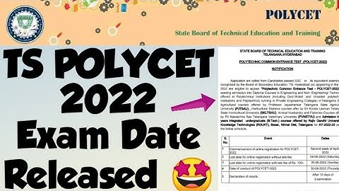 TS POLYCET 2022 Exam Date Released 🤩//TS POLYCET 2022 Application Filling Last Date.?