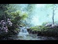 Garden Waterfall Palette Knife Painting | Paint with Kevin ®