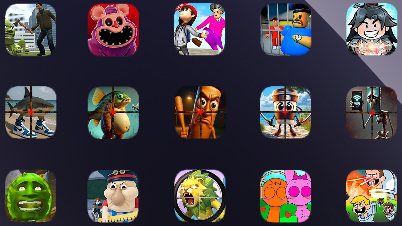 Meme Sniper, Poppy Playtime, Roblox, Among Us, Nextbots In Playground, Minecraft, Game Play,Game Mod