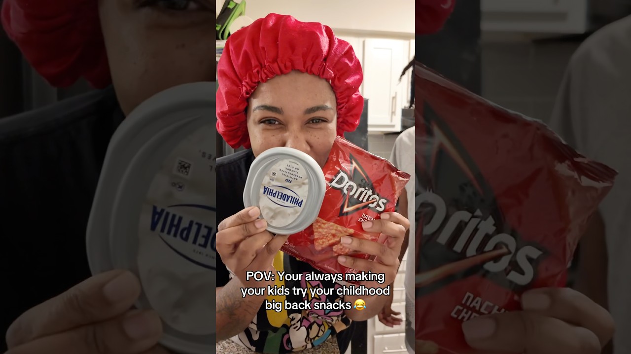 Passing down my big back behaviors!! Jk, we eat a lot healthier than this now! 