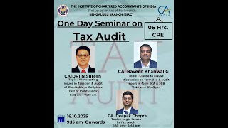One Day Seminar on Tax Audit Guide