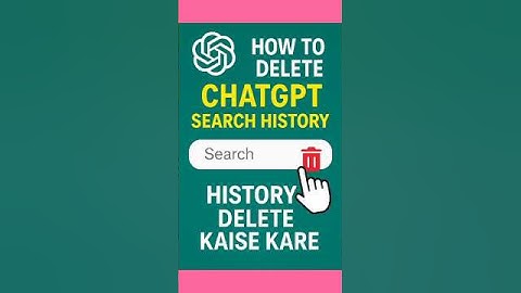 How to Delete ChatGPT Search History | ChatGPT History Delete Kaise Kare |
