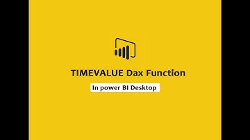 TIMEVALUE Function (DAX) - TIMEVALUE Dax Function In Power BI Desktop