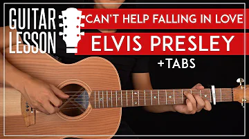 Can't Help Falling In Love Guitar Tutorial 🎸Elvis Presley Guitar Lesson |Fingerpicking Chords + TAB|