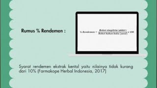 Cara Perhitungan  Rendemen Simplisia Dan Ekstrak