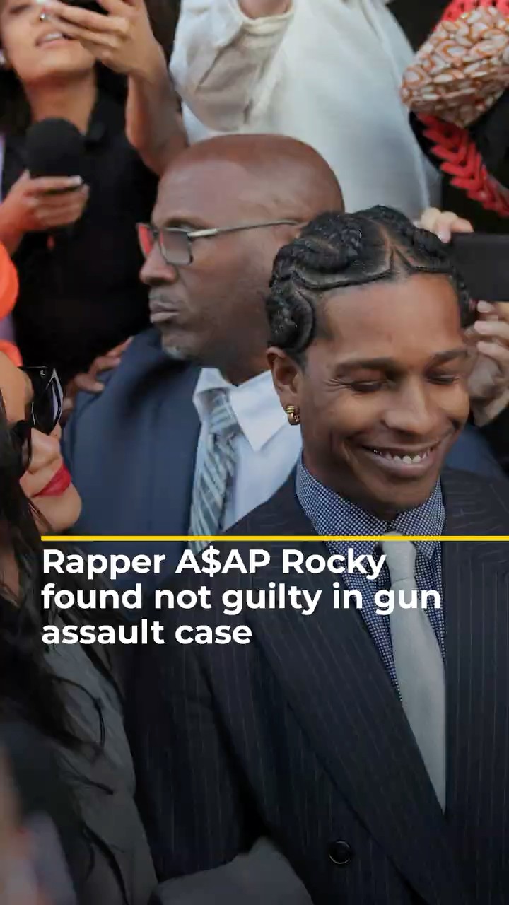 Rapper A$AP Rocky found not guilty in gun assault case | AJ#shorts