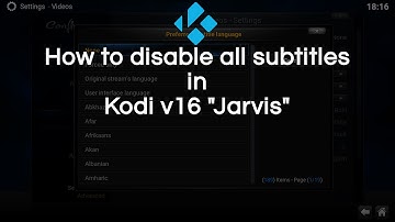 How to disable subtitles in Kodi version 16