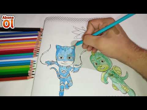 Pijamaskeliler Boyama | PJ MAKS PAİNTİNG #pjmasks #boyama #çocuk #pijamaskeliler #painting