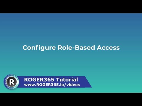 Configure Role Based Access