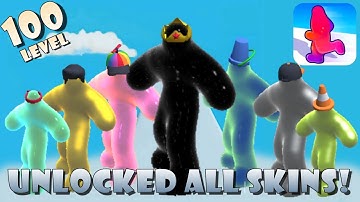 Blob Runner 3D (by Quok Games) - Unlocked All Skins & Walkthrough All Levels! (95-100) - Part 2