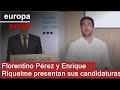 Florentino Pérez y Enrique Riquelme presentan sus candidaturas a la presidencia del Real Madrid