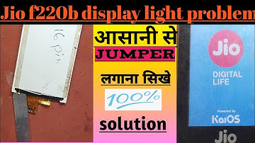 jio f220b display light solution||jio lcd light jumper लगाना सिखे