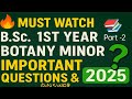 B.sc 1st year Botany minor imp Q &amp; A 📚