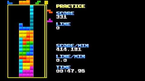 Tetris Pattern - 4 x 20 Stack (No Line Clears)