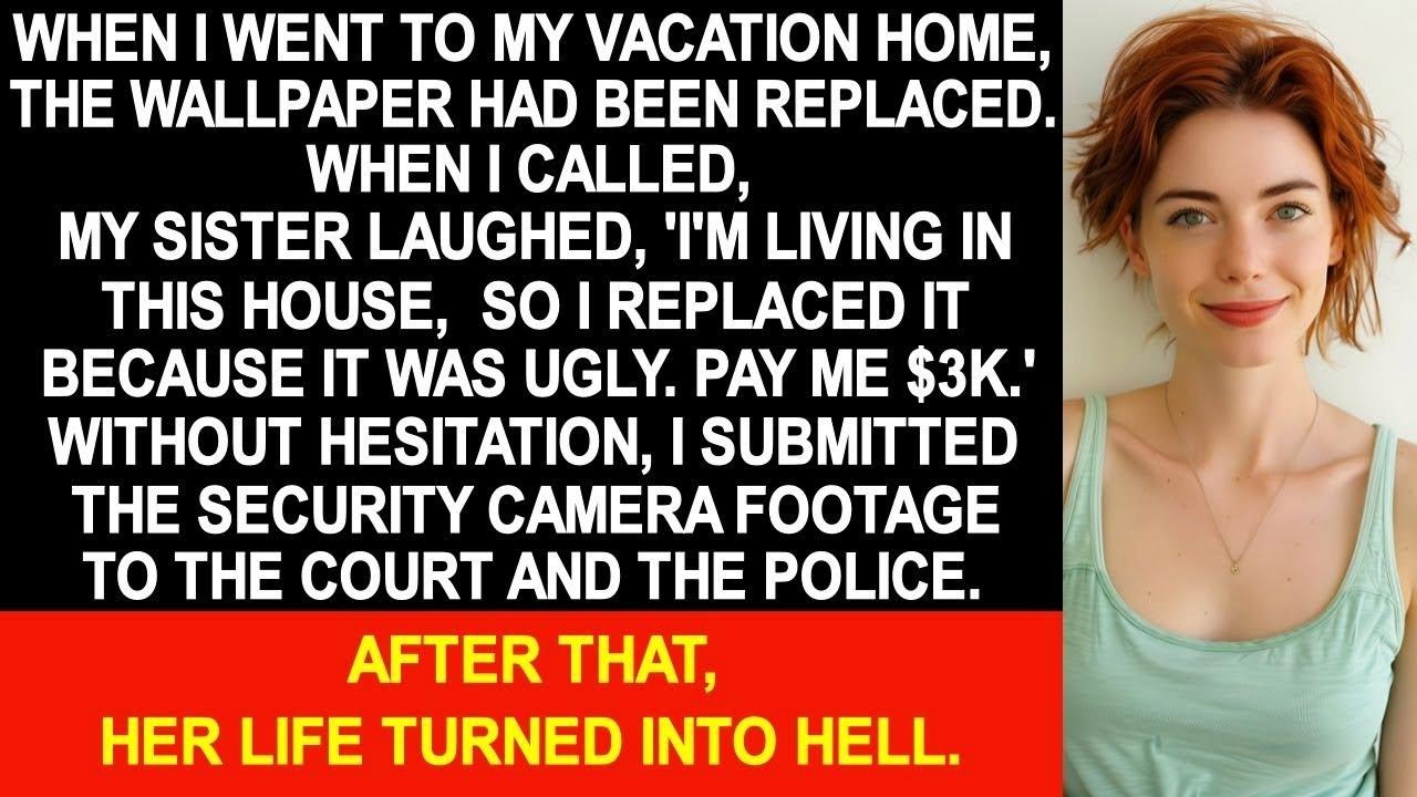 My sister replaced the wallpaper in my house without permission and handed me the bill