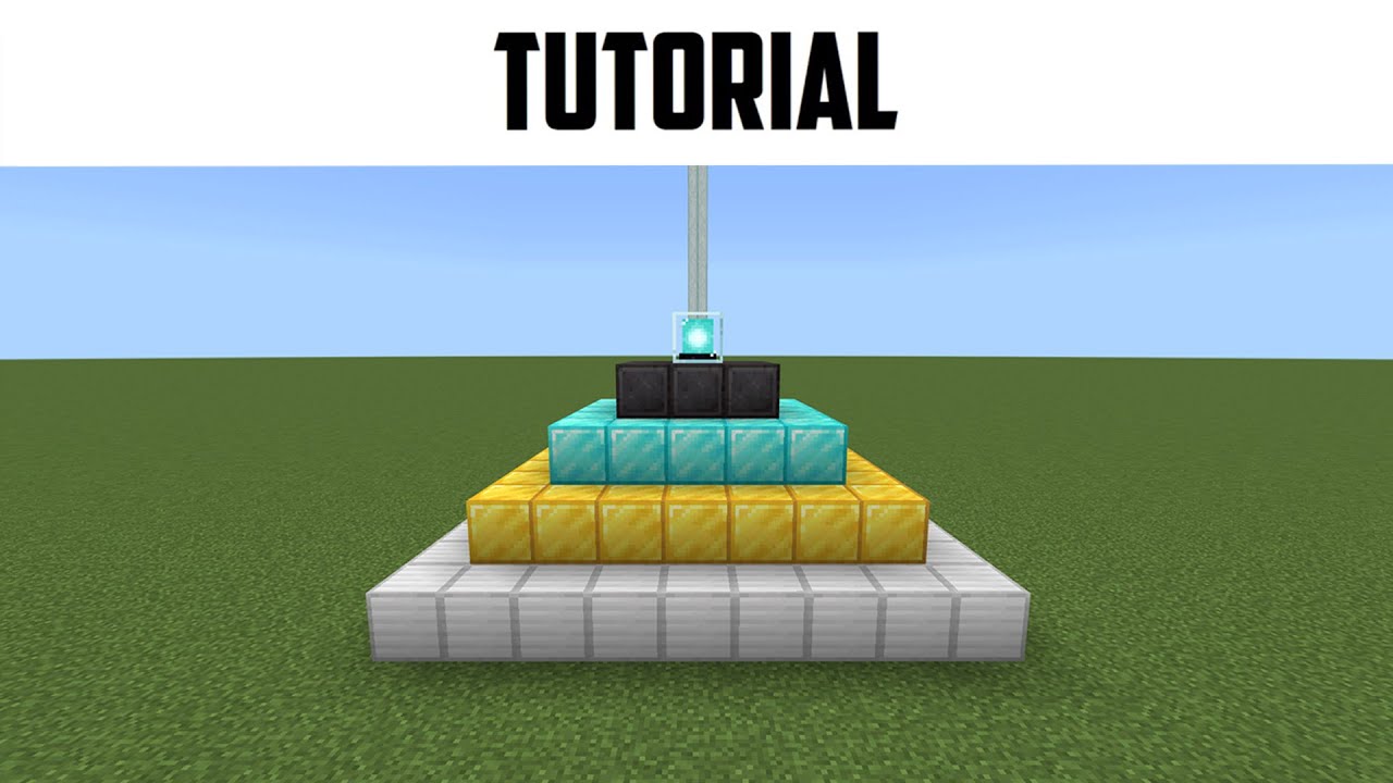 Minecraft: How to Build a Beacon Pyramid (Step By Step) 