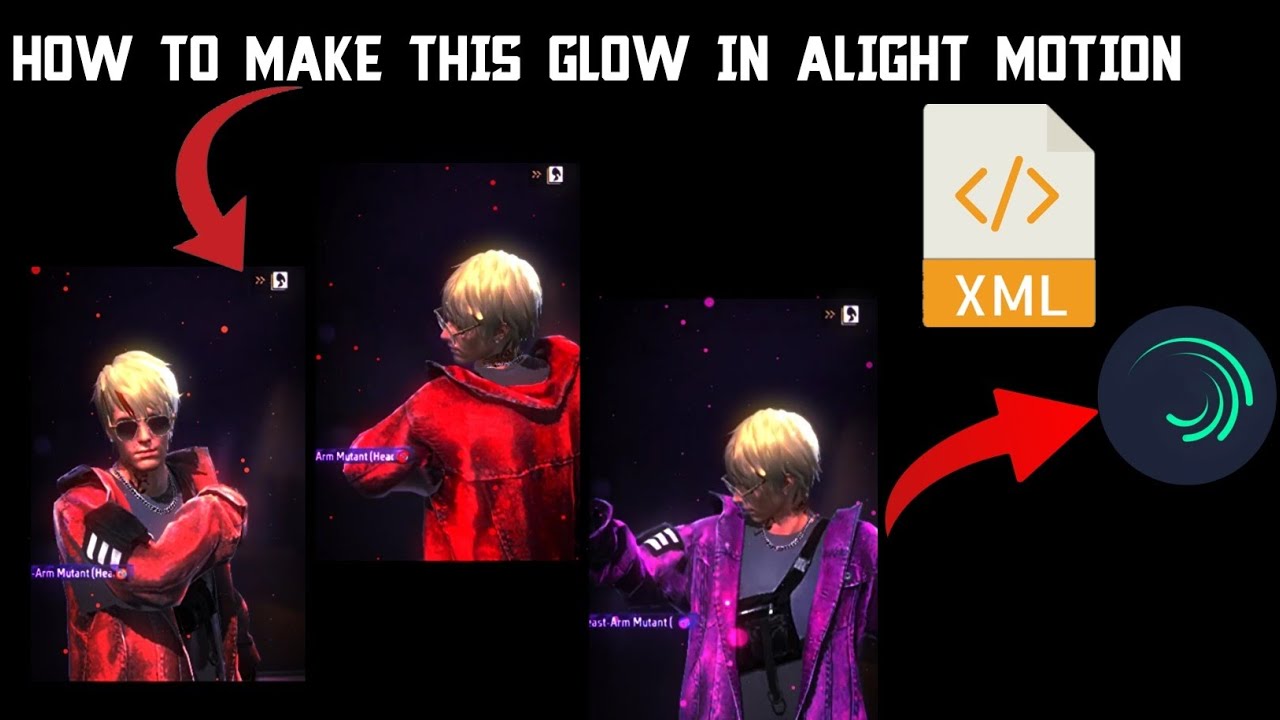 HOW TO EDIT RAINBOW GLOW ALIGHT MOTION 🌈 | HOW TO MAKE THIS GLOW XML ...