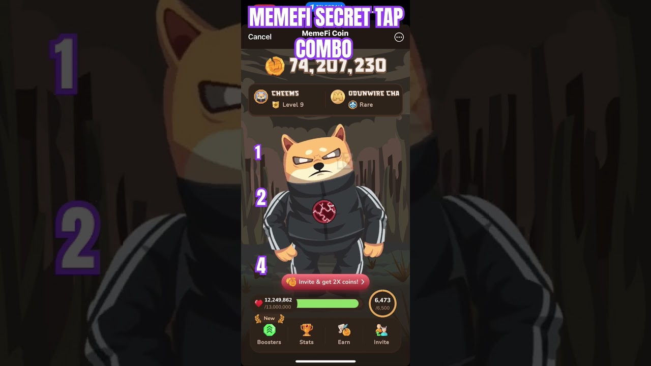 MEMEFI SECRET TAP COMBO TODAY || 1-4-2-2|| 2 MILLION COIN||