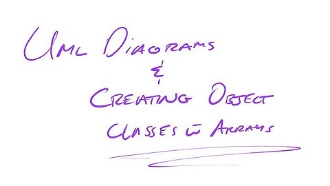 Java: UML Diagrams & Objects w Arrays